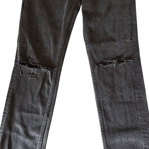 GrIfrnd The Kate size 24 Low Rise Slim Crop Jeans Distressed Black Straight - Picture 7 of 12